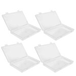 Lot de 4 botes de rangement transparentes en plastique avec couvercle  charnire multifonctions pour ...