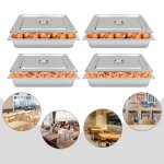 Lot de 4 botes  repas - set de 4 plateaux repas en acier inoxydable avec couvercle - bote  lunch ...