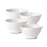 Lot de 4 bol de service bol � soupe bol � dessert en verre - diam�tre 13. 5 x hauteur 7 cm - juanio - ...