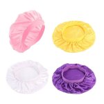 Lot de 4 bonnets de nuit en soie imite lastiques larges et ronds pour chimiothrapie pour femme (jaune ...