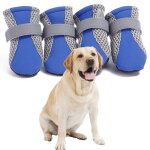 Lot de 4 bottes antid�rapantes en maille pour chien chaussures r�fl�chissantes pour chiot prot�ge - pattes ...