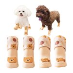 Lot de 4 bottes impermables pour chiens idales pour la neige et la pluie pour chiens de petite et moyenne ...