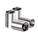 Lot de 4 bouchon de valve peugeot logo 2021 - chrome Lot de 4 bouchon de valve peugeot logo 2021 - chrome