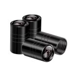Lot de 4 bouchon de valve peugeot logo 2021 - noir