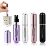 Lot 4 bouteilles vaporisateur parfum voyage 5ml - atomiseur portable et rechargeable - mini format parfums ...