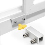 Lot 4 but�es porte � verrous fen�tre aluminium r�glables - s�curit� enfant sans per�age pour chambre ...