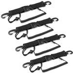 Lot de 4 c�bles spiral�s appareil photo plong�e mousqueton noir convient pour cam�ra sous - marine cuneary ...