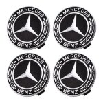 Lot de 4 cache - moyeux de roue 75 mm avec logo accessoires de voiture impermables anti - poussire ...