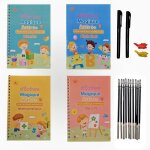 Lot de 4 cahiers magiques de calligraphie rutilisables 3 + alphabet dessin mathmatiques nombres avec ...