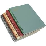 Lot de 4 cahiers  spirale (a5)  couverture rigide 826 x 59 pouces 160 pages papier blanc pour st