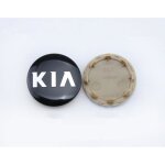 Lot de 4 centre de roue cache moyeu remplacement pour 58mm kia cerato sportage k3 k5?noir?
