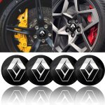 Lot de 4 centre de roue cache moyeu remplacement pour renault 60mm noir Lot de 4 centre de roue cache moyeu remplacement pour renault 60mm noir