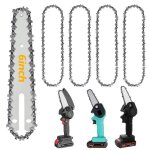 Lot de 4 cha�nes 6 (230 mm) pour mini tron�onneuse ? 37 maillons 1 / 4 & 3 / 8 lp remplacement