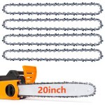 Lot de 4 cha�nes de tron�onneuse 3 / 8 pouce lp 0058 (15 mm) pour barre 50 cm - demi - burin faible rebond ...