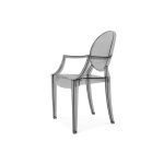 Chaises empilables - giovanni marchesi - crystal fum� - polycarbonate - 4 places - design contemporain ...