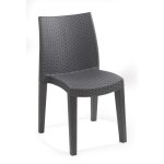 Lot de 4 chaises lady - gris anthracite