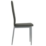 Lot de 4 chaises  manger chaise de cuisine vidaxl gris similicuir c22
