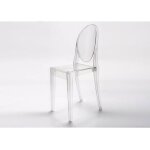 Lot de 4 chaises marais transparentes empilables Lot de 4 chaises marais transparentes empilables