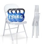 Lot de 4 chaises pliantes rembourr�es capacit� de charge jusqu� 158 kgn le bureau le jardin le balcon ...