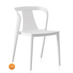 Lot de 4 chaises pp blanches - ref. 10750