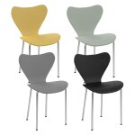 Lot de 4 chaise de salle  manger de couleurs mlanges - chaises empilables - chaise de cuisine design ...