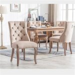 Lot de 4 chaises de salle � manger - chaise velours dossier ail� - pieds bois massif - style scandinave ...