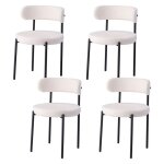 Lot de 4 chaises - chaises de table � manger contemporaines - chaise en m�tal - l 50cm x p 50cm x h 79cm ...