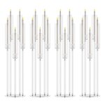 Lot de 4 chandeliers électronique bougeoirs à 5 bras avec abat - jour en acrylique bougies led pour dîner ... Lot de 4 chandeliers électronique bougeoirs à 5 bras avec abat - jour en acrylique bougies led pour dîner ...