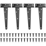 Lot de 4 charnières noires charnière porte de grange charnières de portes charniere plate inox pour portails ... Lot de 4 charnières noires charnière porte de grange charnières de portes charniere plate inox pour portails ...