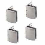 Lot de 4 charni�res pivot pour porte en verre r�glables 5?8 mm alliage de zinc ouverture >90�