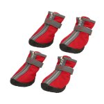 Lot de 4 chaussons pour chien en caoutchouc respirant � semelle souple antid�rapants imperm�ables et ...