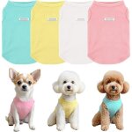 Lot de 4 chemises dt sans manches pour chien t - shirt color pour chiot respirant pour chiens de petite ...