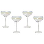Lot de 4 coupes  champagne morganite 300 ml transparent
