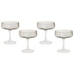 Lot de 4 coupes � champagne quartz 170 ml gris