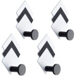 Lot de 4 crochets adh�sifs g�om�triques � fixation murale pour porte - manteaux cr�atifs cintres pour ...