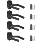Lot de 4 crochets muraux pour guitare acoustique ukulélé basse mandoline banjo supports muraux noirs ... Lot de 4 crochets muraux pour guitare acoustique ukulélé basse mandoline banjo supports muraux noirs ...