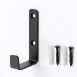 Lot de 4 crochets muraux robustes en j pour garage crochets  visser universels noirs supports solides ...