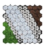 Lot de 4 dalles stabilisatrices paddock noir 50 x 50 cm