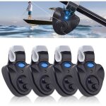 Lot de 4 dtecteurs de touche lectroniques sensibles pour la pche - indicateur lumineux - avec indicateur ...