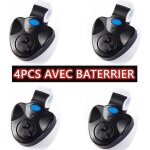 Lot de 4 dtecteurs de touche de pche lectroniques avec voyants led et alerte sonore pour diffrents ...
