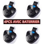 Lot de 4 d�tecteurs de touche de p�che �lectroniques avec voyants led et alerte sonore pour diff�rents ...