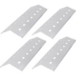 Lot de 4 distributeurs de plaque de flamme en acier inoxydable pour barbecue � gaz couvercle de br�leur ...