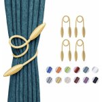 Lot de 4 embrasses (dor� clair) de rideaux torsad�es cr�atives d�coratives de style europ�en pour fen�tre ...