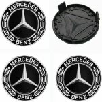 Lot de 4 enjoliveurs de roue compatibles avec mercedes benz 75 mm abs accessoires de voiture