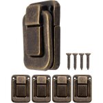 Lot de 4 fermoirs en u pour coffres caisses coffres coffres design vintage en laiton 47 x 32 mm bronze ...