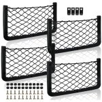 Lot de 4 filet rangement pour voiturefilet coffre avec viscrochetsac pocket organizer pour autocamping ...
