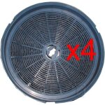 Lot de 4 filtres  charbon pour hotte airlux glem cr300