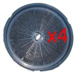 Lot de 4 filtres a charbon hotte glem airlux cr300