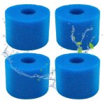 Lot de 4 filtres mousse s1 intex 108 x 73 mm r�utilisables lavables pour piscine spa jacuzzi