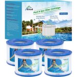Lot de 4 filtres de type vi pour spa et - remplace les filtres coleman saluspa 90352e bestway